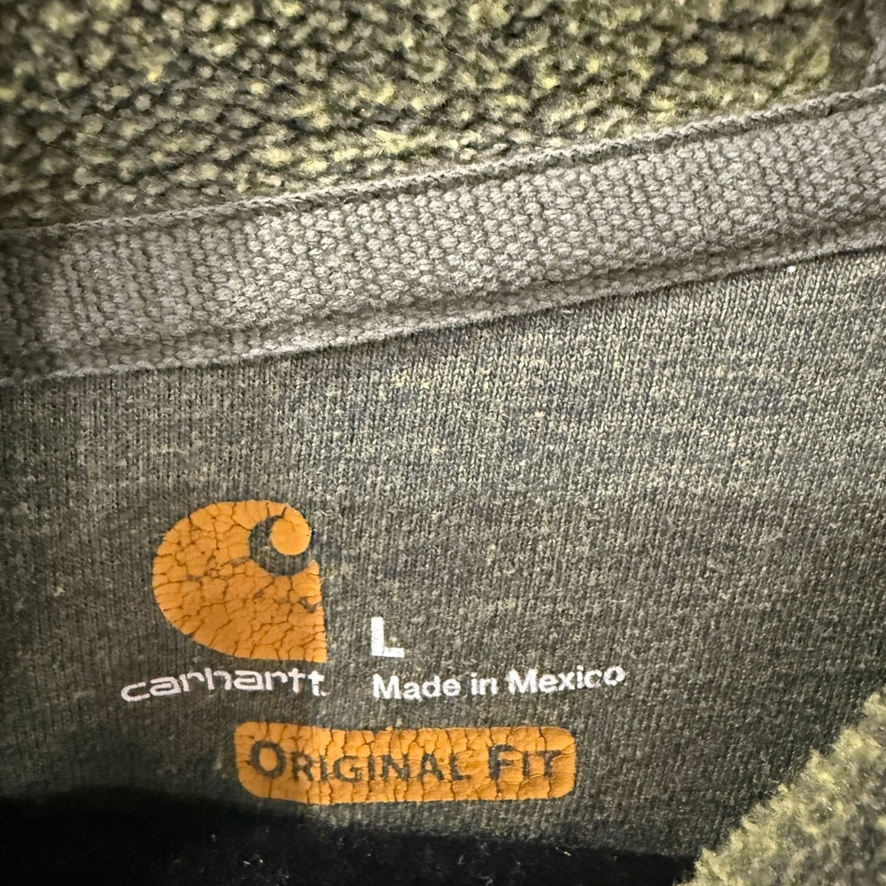 Carhartt  Hooded Sweatshirt - Olive Green men’s size L - Picture 5 of 8